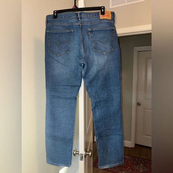 MENS Levi's Blue Straight Jeans Classic Style - Picture 7 of 8